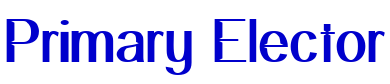 Primary Elector 字体
